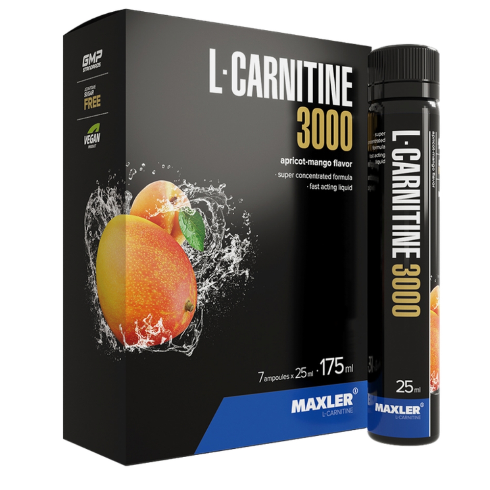 L-карнитин Maxler L-Carnitine 3000 mg 7 ampoul х 25 ml Цитрус