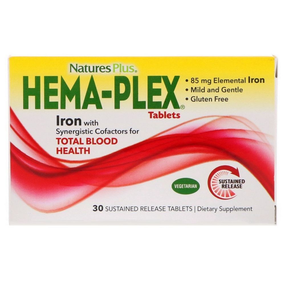 Витамины Nature`s Plus Hema-Plex Iron 30 tabs