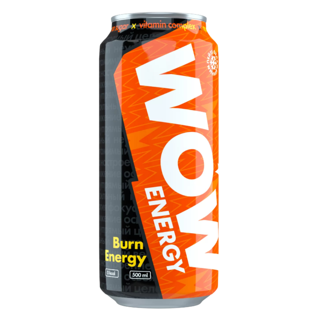 Спортивный напиток WOW ENERGY Напиток тонизирующий 450 мл Берн энерджи
