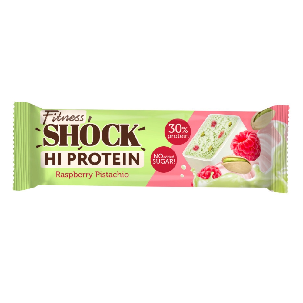 Батончик FITNESS SHOCK батончик протеиновый 40 g Фисташка малина