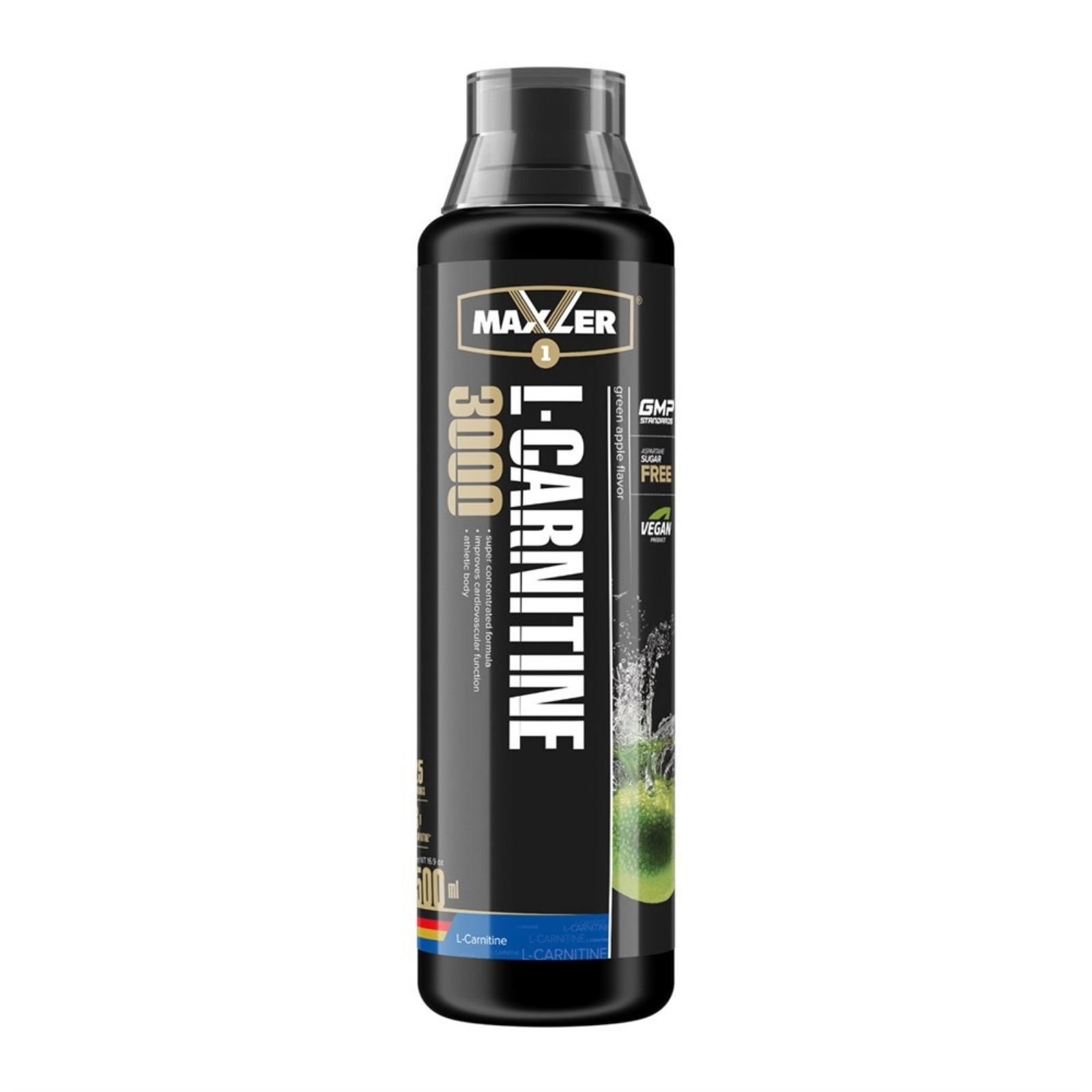 L-карнитин Maxler L-Carnitine 3000 mg 500 ml Зеленое яблоко
